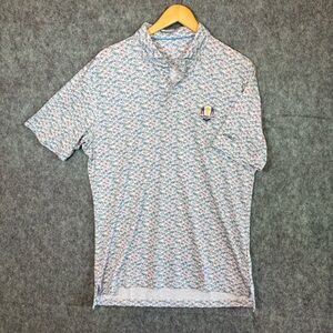 Johnnie O Mens Sure Shot Performance Polo Shirt Mens‎ M UPF 50 Boombox Ryder Cup